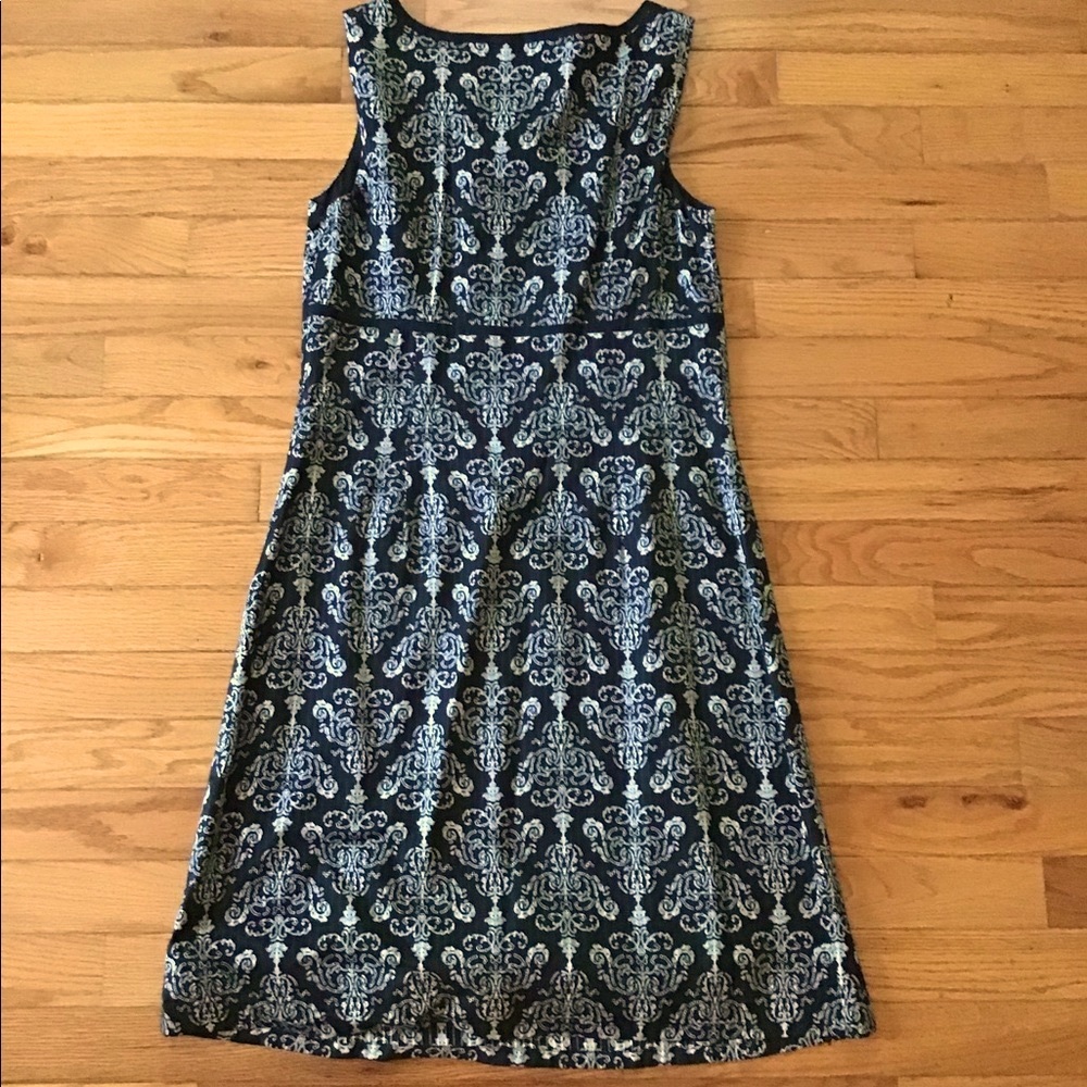 NEVER WORN LOFT COTTON SLEEVELESS LINED ALINE VNECK LIGHTWEIGHT BOHEMIAN DRESS 6 - Picture 3 of 11